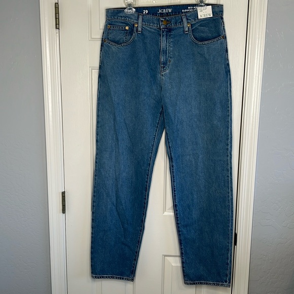 J. Crew Denim - NWT J Crew mid rise slouchy straight medium wash jeans size 29 aka 8